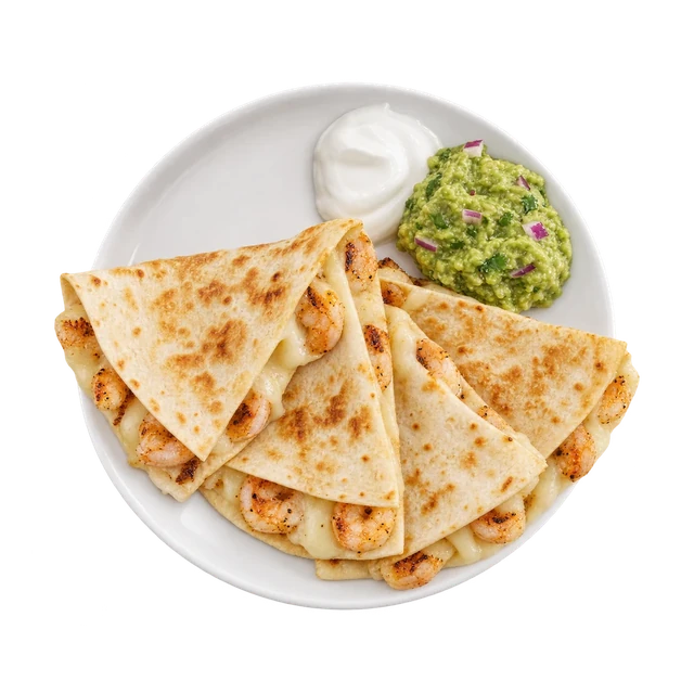 Quesadilla (includes guac & sour cream) - Shrimp