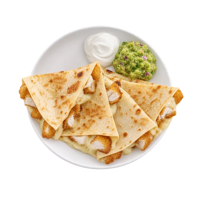 Quesadilla (includes guac & sour cream) - Crispy Wahoo