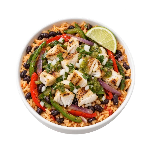 Baja Bowl - Grilled Wahoo & Black Beans