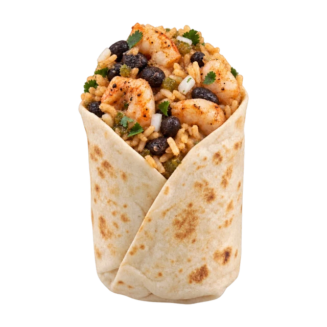 Burrito Mexicano - Shrimp & Black Beans