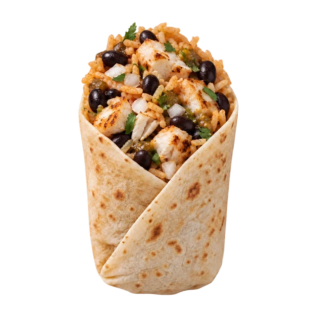 Burrito Mexicano - Grilled Wahoo & Black Beans