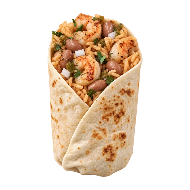 Burrito Mexicano - Shrimp & Pinto Beans