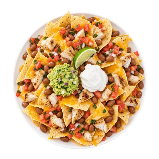 Nachos - Grilled Wahoo & Pinto Beans