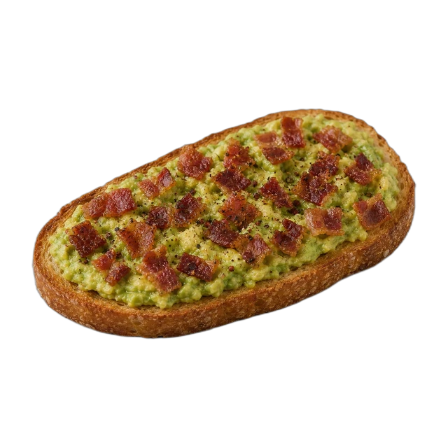 Bacon Topped Avocado Toast