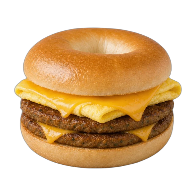 Kosher Dunkin' Double Veggie Sausage Sandwich