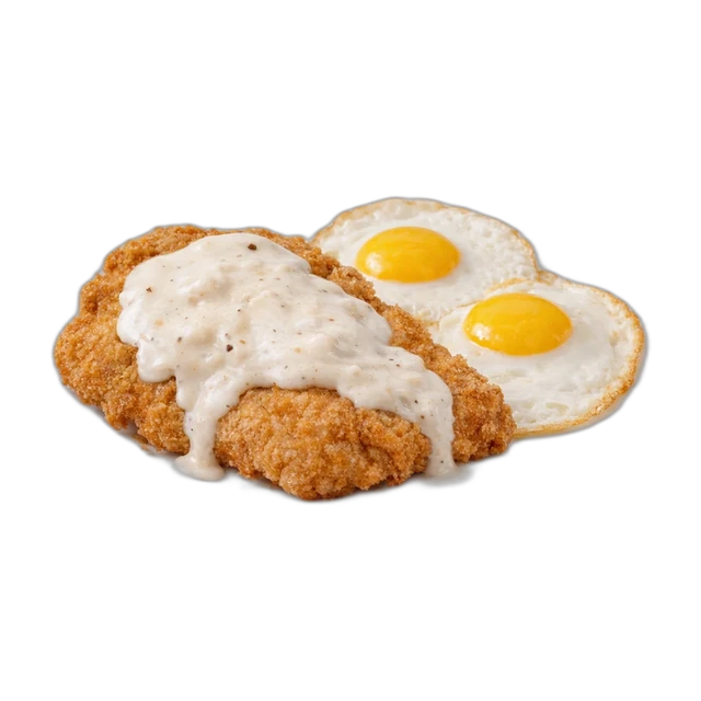 Chicken Fried Chicken & Eggs with Country Gravy