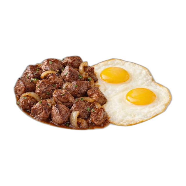 Sirloin Tips & Eggs