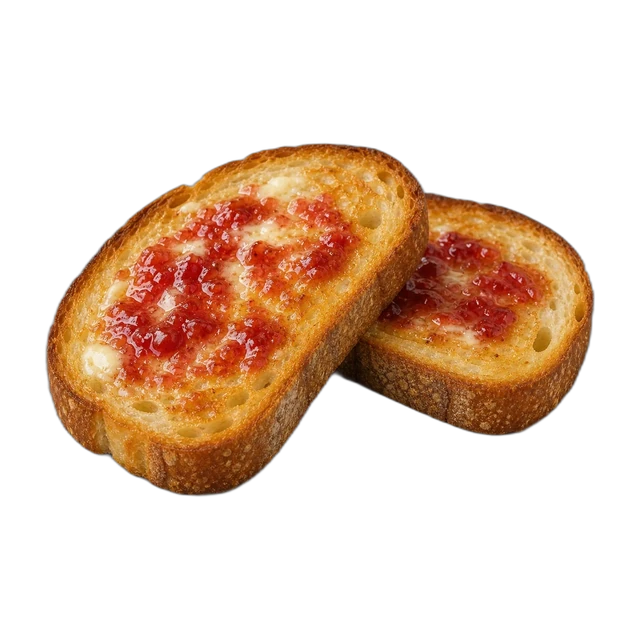 Buttered Toast with Jam - Sourdough