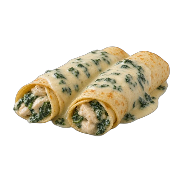 Chicken Florentine Crepes