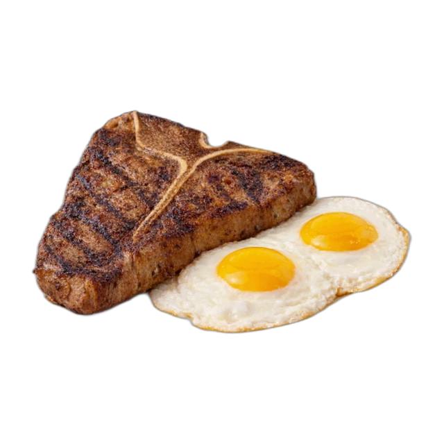 T-Bone Steak & Eggs (10 oz)