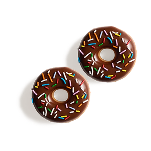 Mini Chocolate Iced Doughnut with Sprinkles