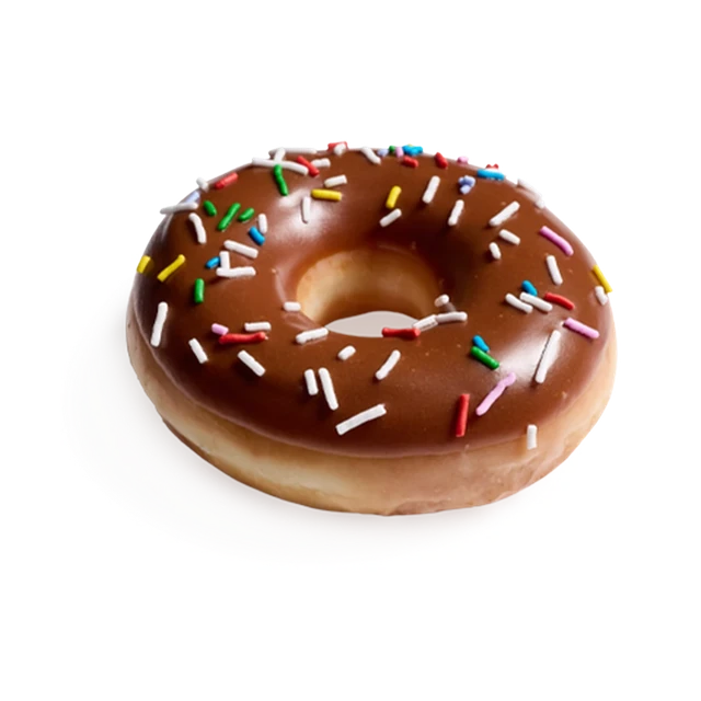 Chocolate Iced Doughnut with Sprinkles