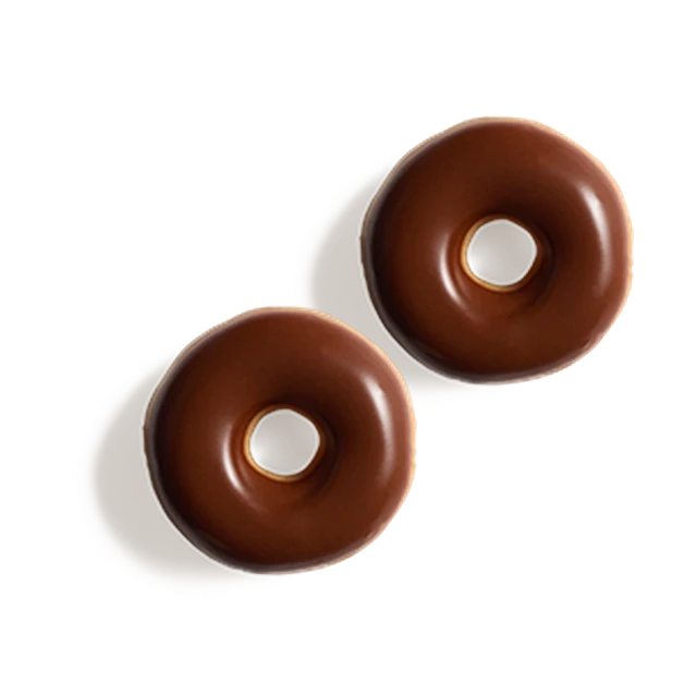 Mini Chocolate Iced Doughnut