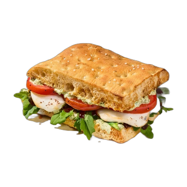 Toasted Caprese Focaccia (Half)