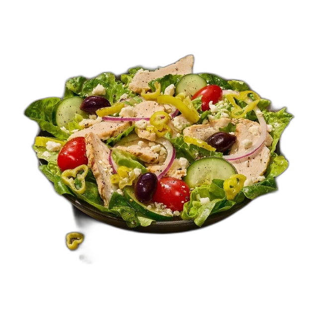 Half Greek Salad with Chicken