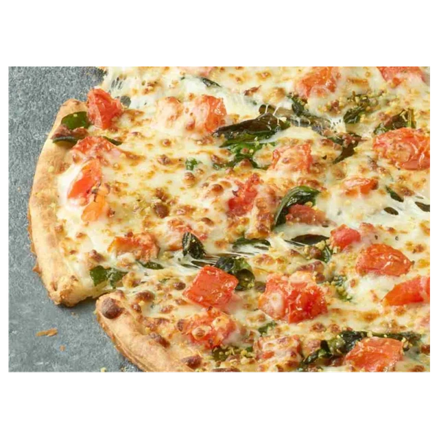 14 Inch Thin Fresh Spinach & Tomato Alfredo Pizza