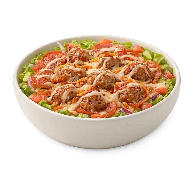 Meatball Pepperoni with MVP Parmesan Vinaigrette® Protein Bowl