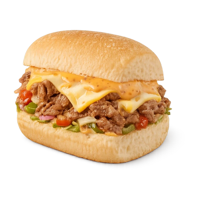 Little Cheesesteak (includes American Cheese and Baja Chipotle Sauce)** Slider
