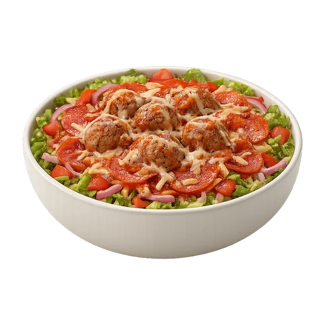 Meatball Pepperoni with MVP Parmesan Vinaigrette® Salad