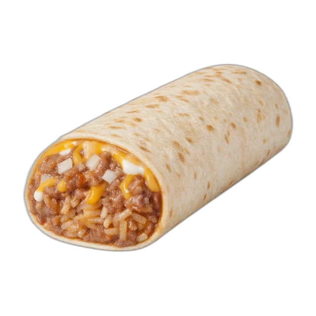 Cheesy Bean & Rice Burrito