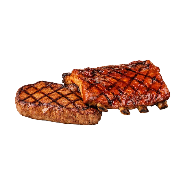 8 oz. Sirloin & Ribs