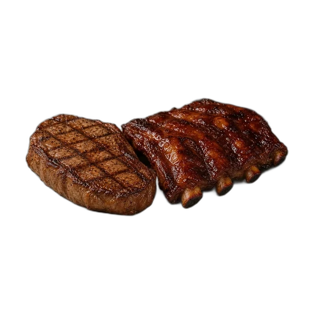 12 oz. Strip & Ribs (in selected stores only)