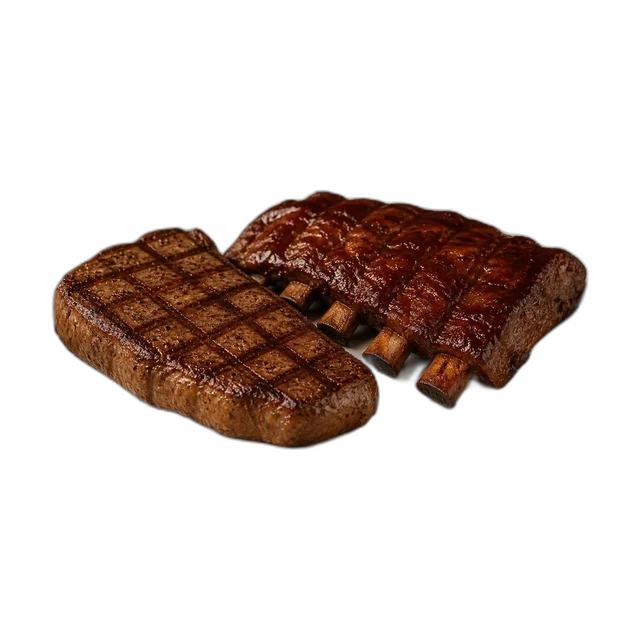 8 oz. Strip & Ribs (in selected stores only)